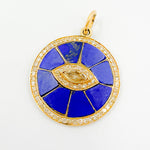 Load image into Gallery viewer, KG83. 14K Solid Gold Round Eye Pendant