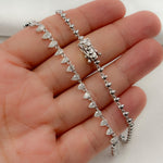 Load image into Gallery viewer, NFT70660. 14K Solid White Gold Diamond Drops Necklace