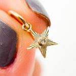 Load image into Gallery viewer, Shop Now 14K Solid Gold Diamond Star Charm