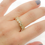 Load image into Gallery viewer, 14k Solid Gold Baguette Drops Ring.