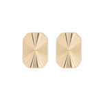 Load image into Gallery viewer, EFZ53578. 14K Solid Gold Rectangle Stud Earrings