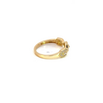Load image into Gallery viewer, 14k Solid Yellow Gold Diamond Hexagons Ring.