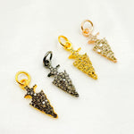 Load image into Gallery viewer, DC349. Diamond Silver Arrow Head Charm