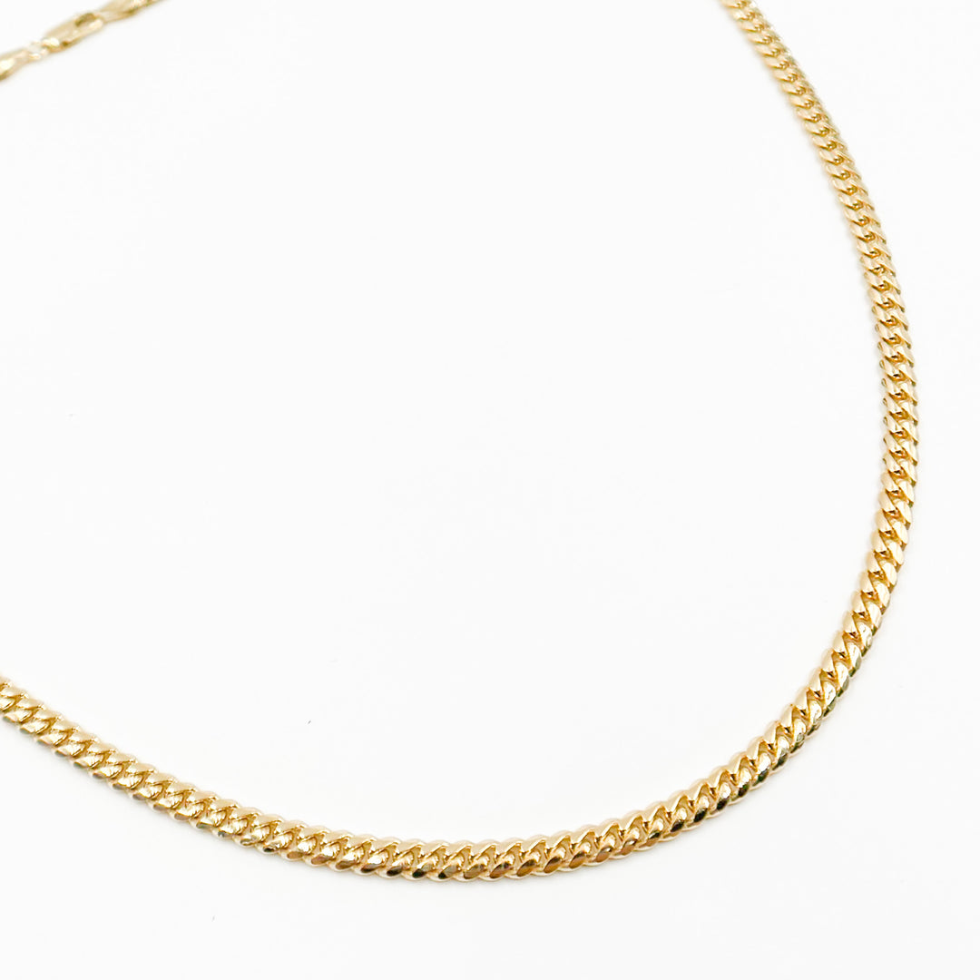 14K Solid Gold Curb Chain