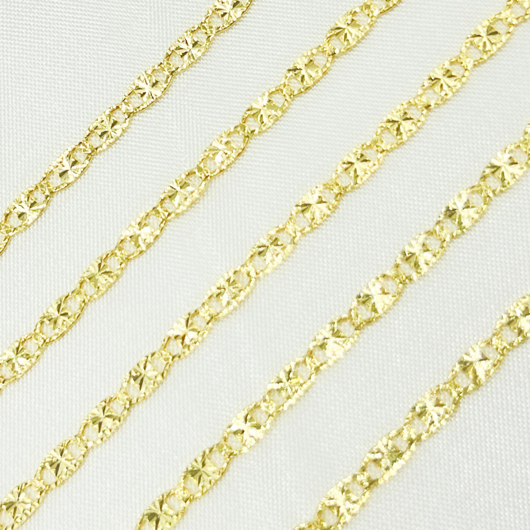 Gold Diamond Cut Marina Link