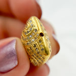 Load image into Gallery viewer, DC847. Diamond & Sterling Silver Square Bead