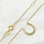 Load image into Gallery viewer, NT112907. 14K Solid Gold Diamond Horseshoe Shape Necklace
