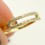 Load image into Gallery viewer, 14K Solid Gold Diamond Ring.