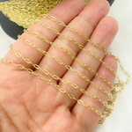 Load image into Gallery viewer, Z15GP. Gold Plated 925 Sterling Silver Cable Flat Diamond Cut Link Chain