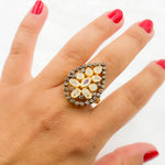 Load image into Gallery viewer, DR027. Diamond Sterling Silver Drop Ring