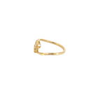 Load image into Gallery viewer, 14k Solid Gold Double Line Diamond Ring.