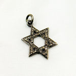 Load image into Gallery viewer, DC429. Diamond Silver Star of David Pendant
