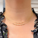 Load image into Gallery viewer, 14K Gold Fancy Choker Necklace