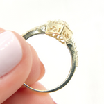 Load image into Gallery viewer, 14K Solid Gold Diamond Heart Ring.