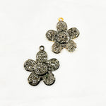 Load image into Gallery viewer, DC278. Diamond & Sterling Silver Flower Pendant