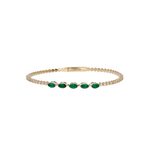 Load image into Gallery viewer, BNG68562. 14K Solid Yellow Gold Gemstone and Diamond Fancy Bangle