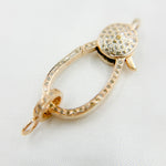 Load image into Gallery viewer, DC647. Diamond & Sterling Silver Oval Trigger Clasp