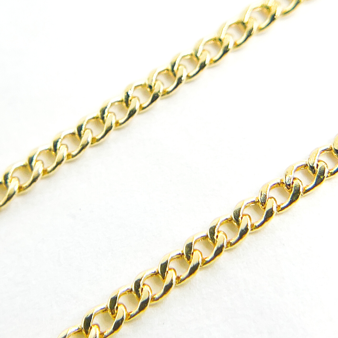Gold Flat Curb Necklace