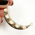 Load image into Gallery viewer, Silver Connector Moon Pendant