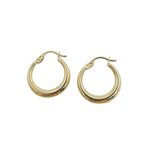Load image into Gallery viewer, GER143. 14K Gold Chunky Textured Hollow Hoop