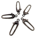 Load image into Gallery viewer, Rhodium Matt Sterling Silver Oval Clasp