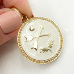 Load image into Gallery viewer, Buy Now Silver Round Enamel Pendant