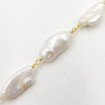 Load image into Gallery viewer, Gold Plated Wire Biwa Freshwater Pearl Chain