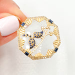 Load image into Gallery viewer, Buy 14K Gold Octagon Birds Pendant