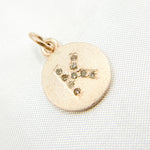 Load image into Gallery viewer, DC056. Diamond Sterling Silver Letter "K" Round Charm