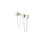 Load image into Gallery viewer, EFI52161. 14k Solid Gold Diamond Dangle Studs
