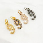 Load image into Gallery viewer, DC190. Diamond Sterling Silver Number "9" Charm