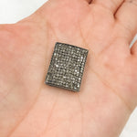 Load image into Gallery viewer, DC951. Diamond Sterling Silver Curved Rectangle Connector