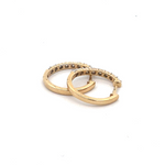 Load image into Gallery viewer, EHC56424. 14k Solid Yellow Gold Diamond Hoops