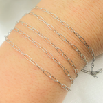 Load image into Gallery viewer, Oxidized Sterling Silver Hammered Paperclip Chain