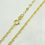 Load image into Gallery viewer, 14k Solid Yellow Gold Marina Diamond Cut Link Chain