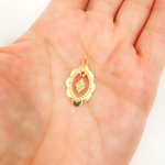 Load image into Gallery viewer, 14K Solid Gold Diamond Organic Charm. GDP468