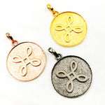 Load image into Gallery viewer, DP563. Sterling Silver Round Pendant
