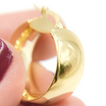 Load image into Gallery viewer, GER94. 14K Gold Smooth Hollow Hoop Earrings