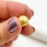 Load image into Gallery viewer, DC096. Diamond & Sterling Silver Gold Plated Round Bead