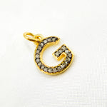 Load image into Gallery viewer, DC179. Diamond Sterling Silver Letter "G" Charm