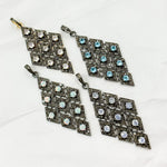 Load image into Gallery viewer, DP170. Diamond Sterling Silver Rhombus Shape Pendant with Gemstone