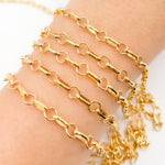 Load image into Gallery viewer, Shop Now Gold Plated Silver Long and Short Link Chain