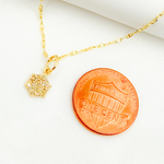 Load image into Gallery viewer, 14K Solid Gold Hexagon Shape Charm with Diamonds. GDP480