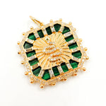 Load image into Gallery viewer, Shop Now Gold Square Snake Pendant