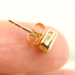 Load image into Gallery viewer, 14k Solid Yellow Gold Rectangle Diamond Studs