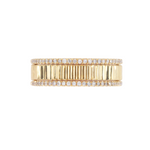 Load image into Gallery viewer, 14K Yellow Gold Diamond Double Band Ring