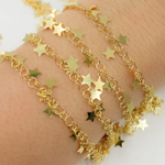 Load image into Gallery viewer, Gold Plated 925 Sterling Silver Dangle Star Chains