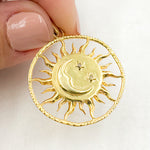 Load image into Gallery viewer, DP689. Diamond Sterling Silver Sun Pendant