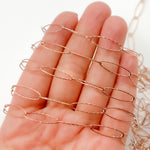 Load image into Gallery viewer, Rose Gold Plated Sterling Silver Diamond Cut Oval Link Chain