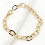 Load image into Gallery viewer, Buy Now 14K Solid Hollow Gold Flat Oval Link Bracelets
